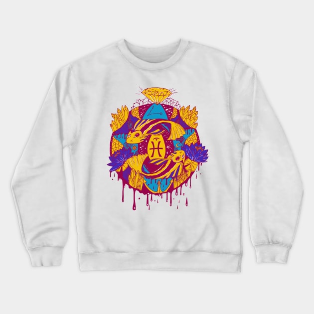 Triad Mystic Pisces Motion Crewneck Sweatshirt by kenallouis